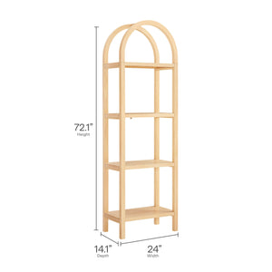 Vexley 72 Inch Tall Narrow Arched Bookshelf by Modway