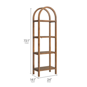 Vexley 72 Inch Tall Narrow Arched Bookshelf by Modway