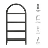 Vexley 60 Inch Arched Bookshelf by Modway