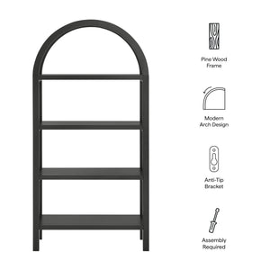 Vexley 60 Inch Arched Bookshelf by Modway
