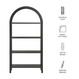 Vexley 72 Inch Large Arched Bookshelf by Modway