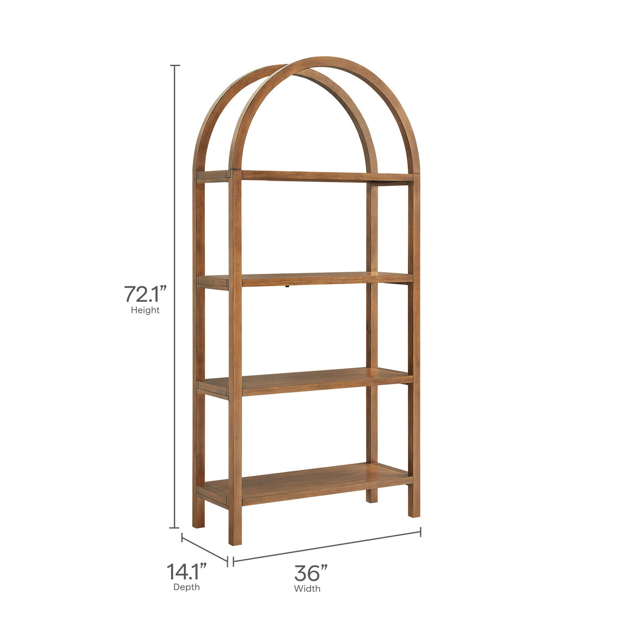 Vexley 72 Inch Large Arched Bookshelf by Modway