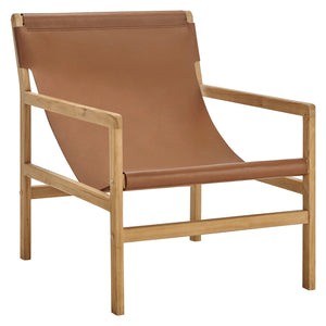 Sonora Leather Sling Chair by Modway
