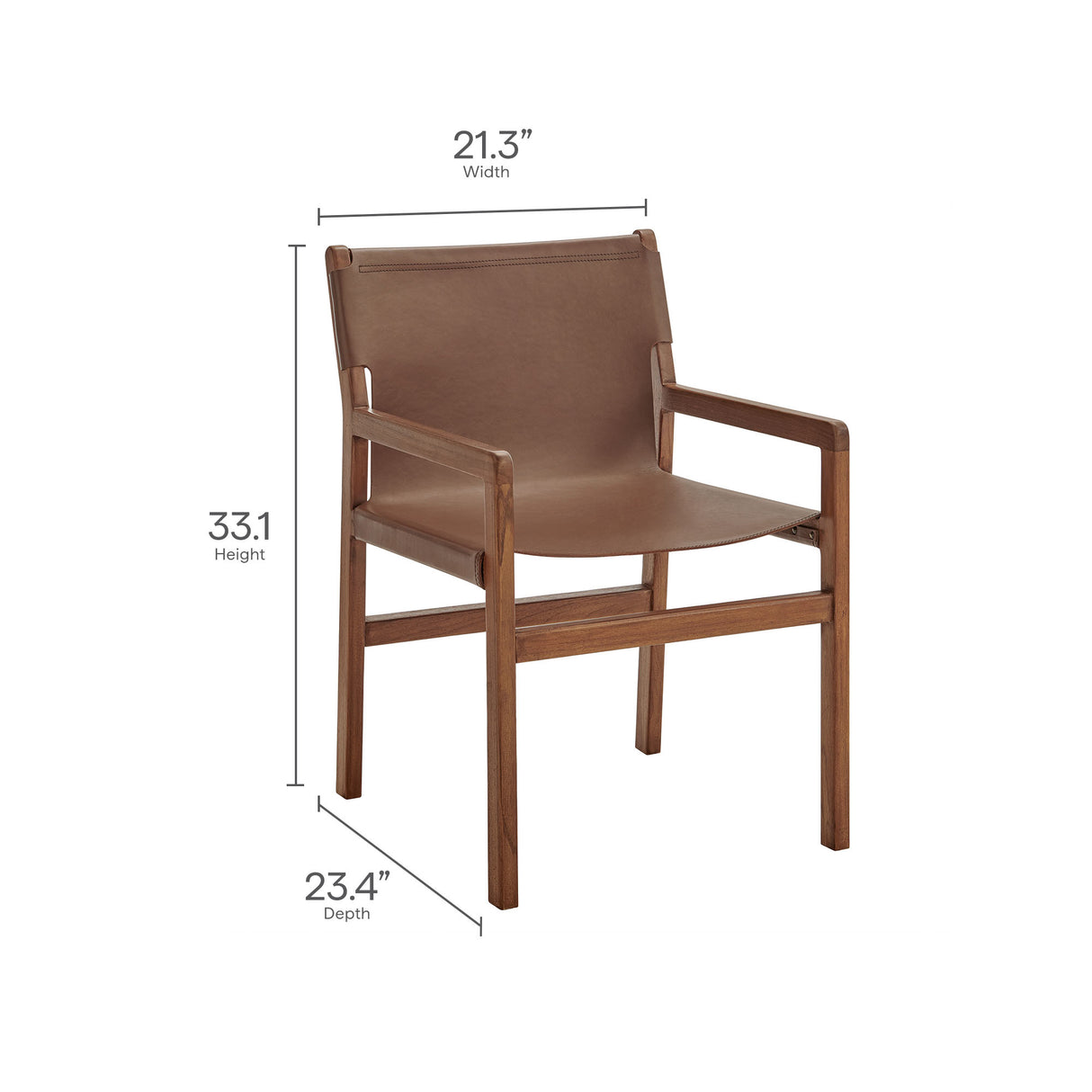Sonora Leather Dining Chair by Modway