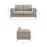 Roscoe 63 Inch Fabric Loveseat by Modway