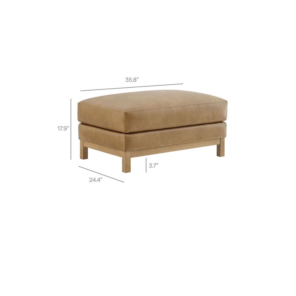 Roscoe Vegan Leather Ottoman by Modway