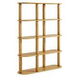 Arcus 4-Tier Oval Wood Bookshelf by Modway