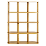 Arcus 4-Tier Oval Wood Bookshelf by Modway