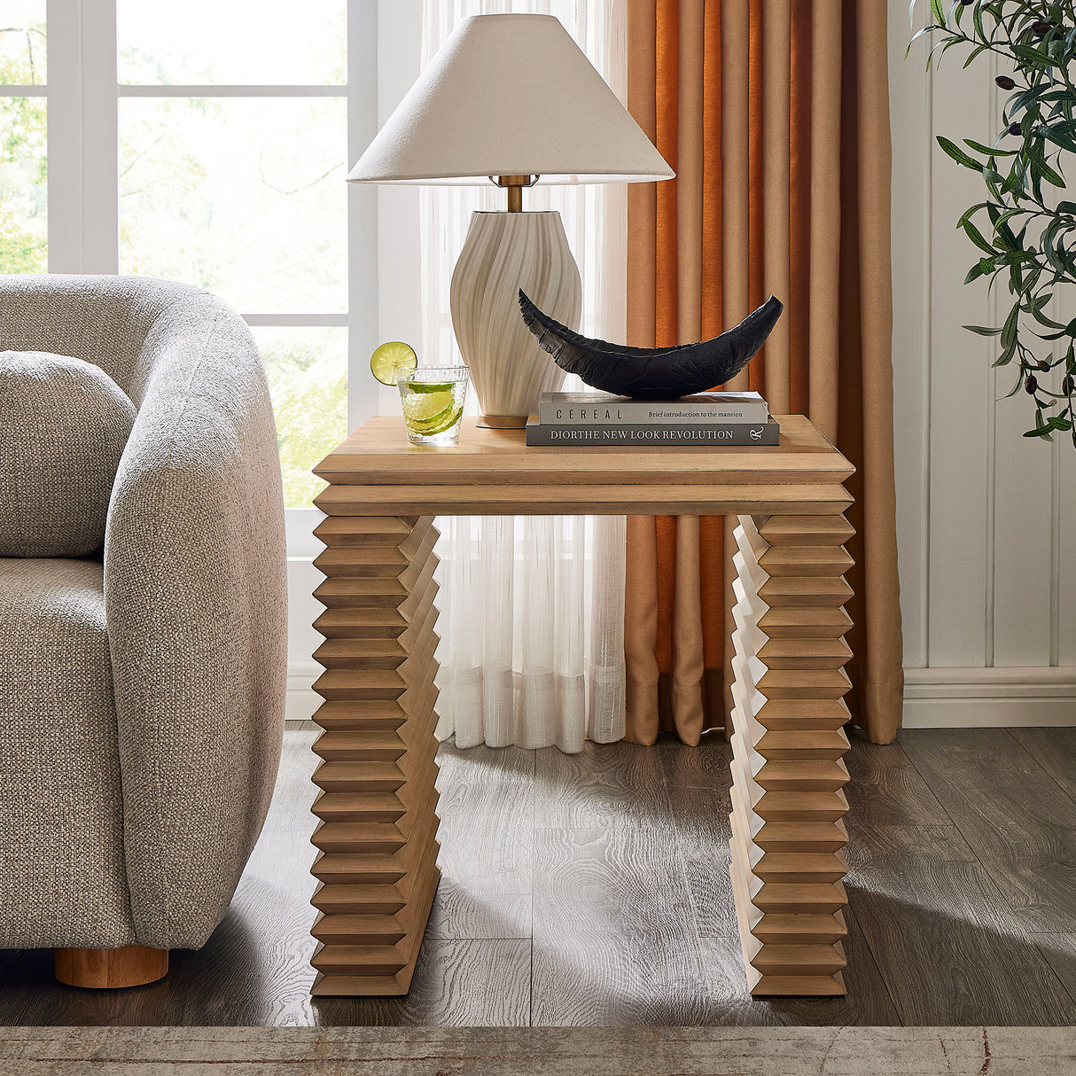 Canto Square 24" Stacked Design End Table by Modway