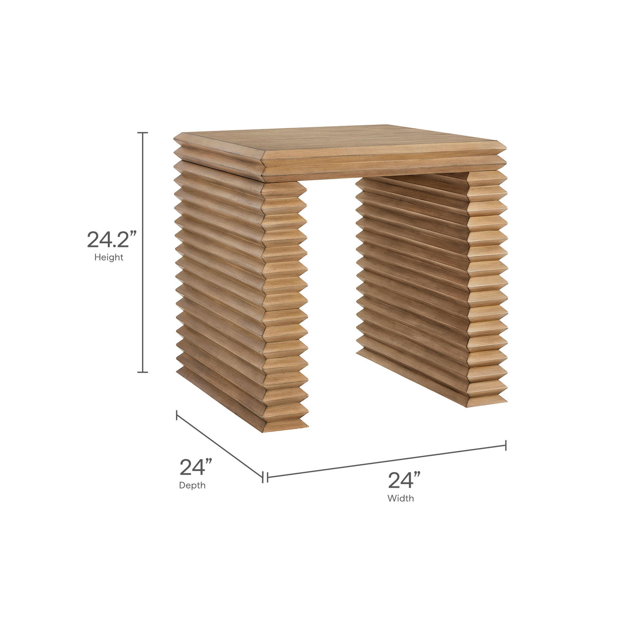 Canto Square 24" Stacked Design End Table by Modway