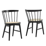 Lykke Curved Spindle Back Dining Chairs Set of 2 by Modway