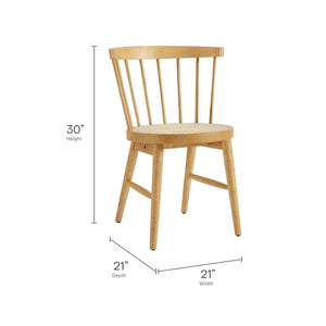 Lykke Curved Spindle Back Dining Chairs Set of 2 by Modway