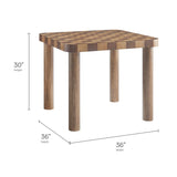 Oscar 36 Inch Square Checkered Dining Table by Modway