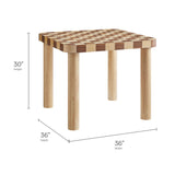 Oscar 36 Inch Square Checkered Dining Table by Modway