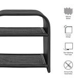 Eve Curved Natural Rattan Side Table by Modway