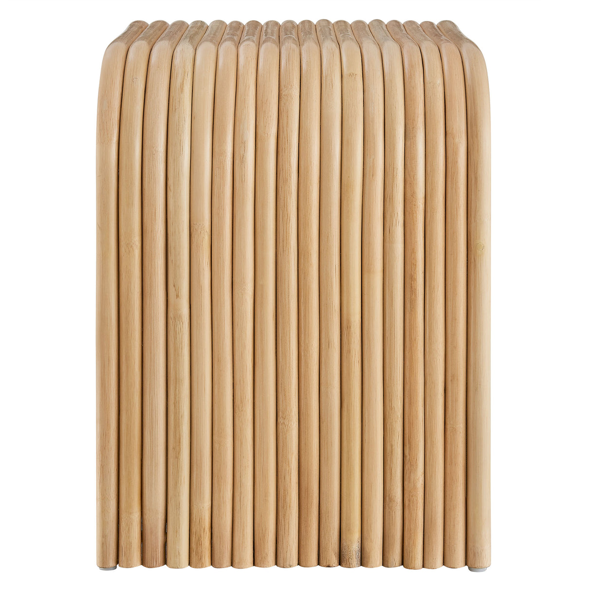 Eve Curved Natural Rattan Side Table by Modway