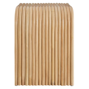 Eve Curved Natural Rattan Side Table by Modway