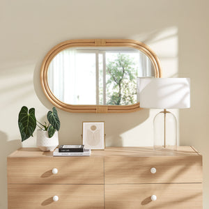 Corsica Oval Rattan Wall Mirror by Modway