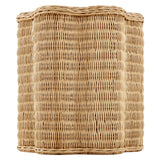 Erika Scalloped Natural Rattan Side Table by Modway