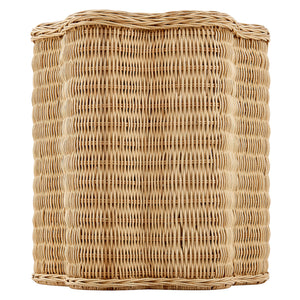 Erika Scalloped Natural Rattan Side Table by Modway