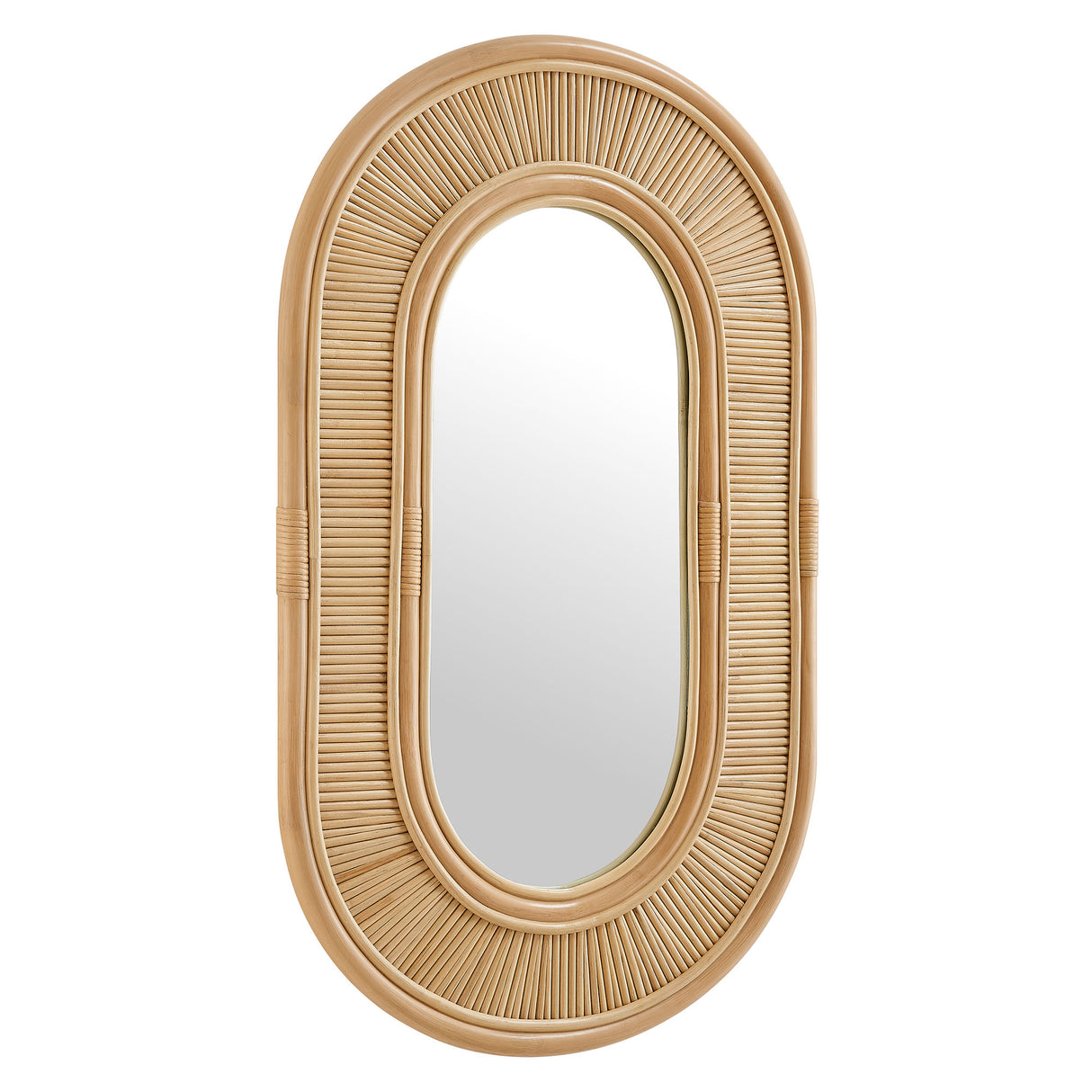 Sovana Oval Rattan Wall Mirror by Modway