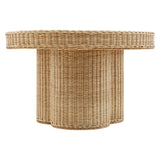 Ainsley 32 Inch Round Natural Rattan Coffee Table
