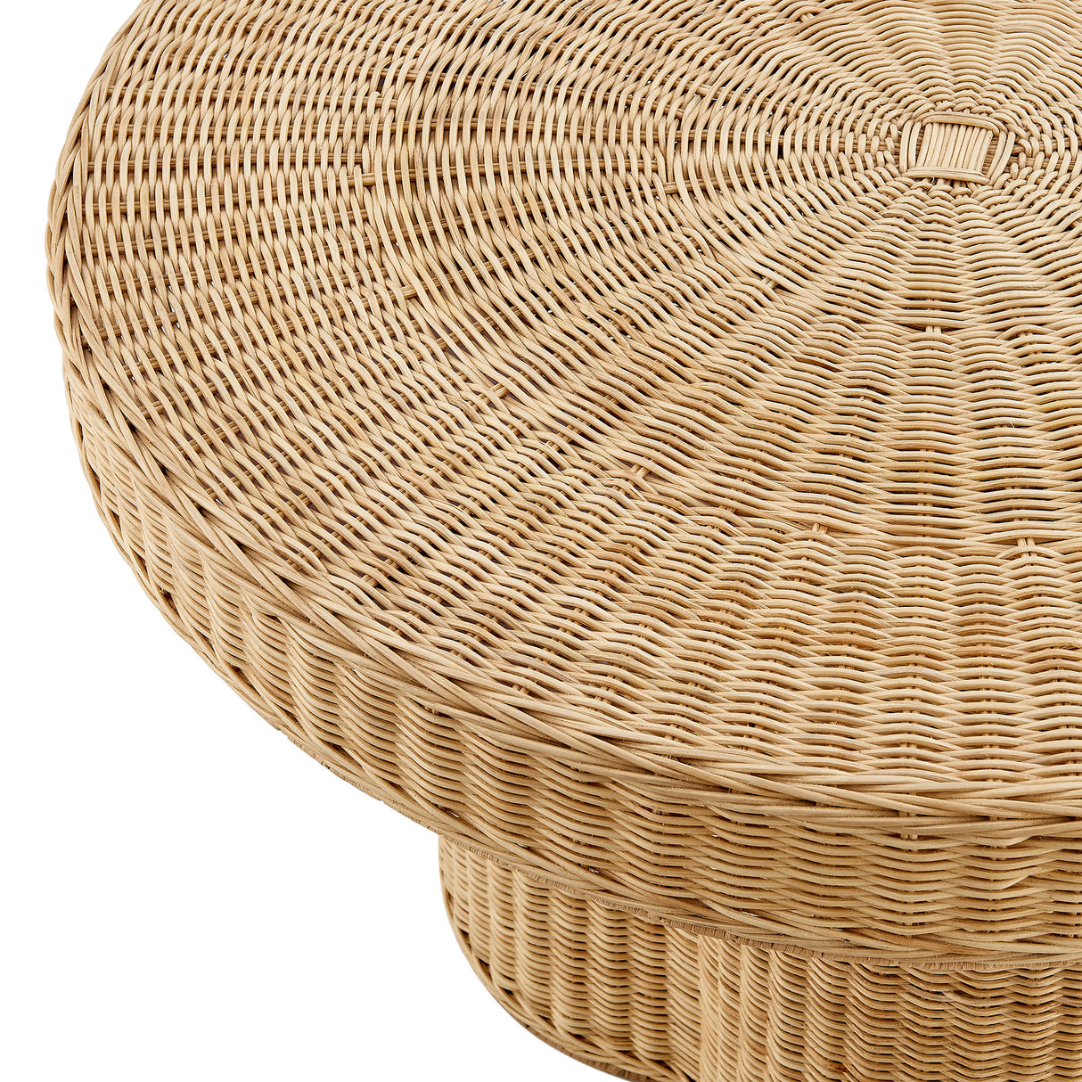 Ainsley 32 Inch Round Natural Rattan Coffee Table