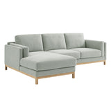 Roscoe Left-Facing Fabric Sectional Sofa with Chaise by Modway