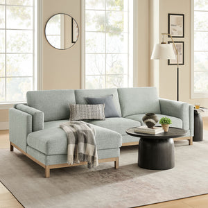 Roscoe Left-Facing Fabric Sectional Sofa with Chaise by Modway