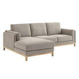 Roscoe Left-Facing Fabric Sectional Sofa with Chaise by Modway