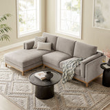 Roscoe Left-Facing Fabric Sectional Sofa with Chaise by Modway