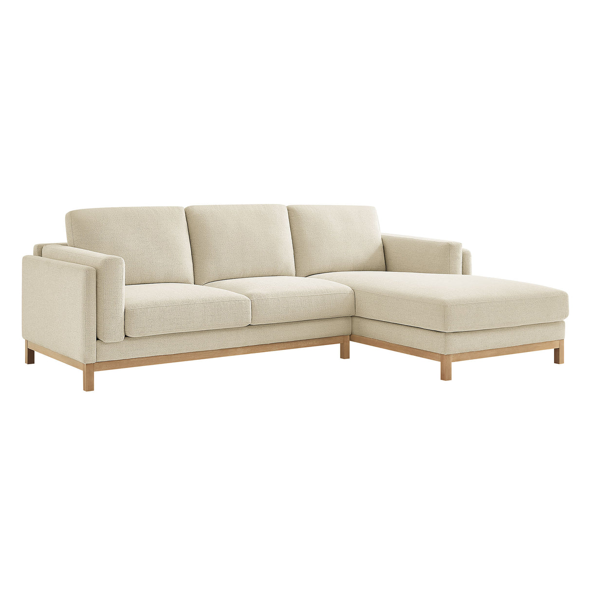 Roscoe Right-Facing Fabric Sectional Sofa with Chaise by Modway