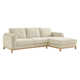 Roscoe Right-Facing Fabric Sectional Sofa with Chaise by Modway