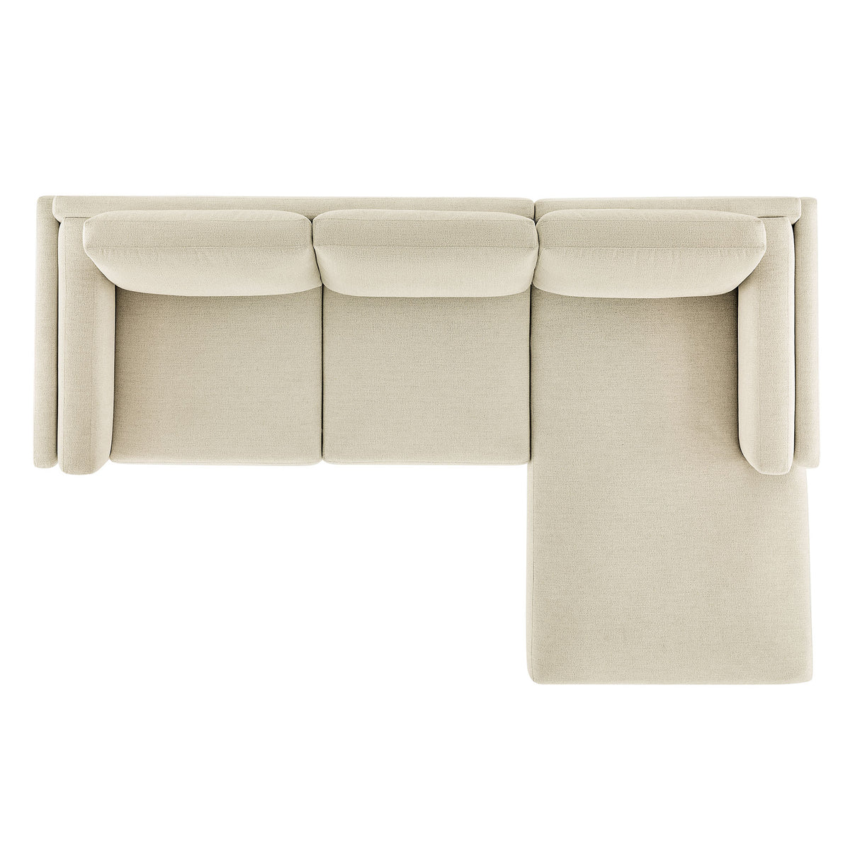 Roscoe Right-Facing Fabric Sectional Sofa with Chaise by Modway