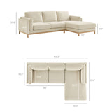 Roscoe Right-Facing Fabric Sectional Sofa with Chaise by Modway