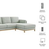 Roscoe Right-Facing Fabric Sectional Sofa with Chaise by Modway
