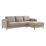 Roscoe Right-Facing Fabric Sectional Sofa with Chaise by Modway