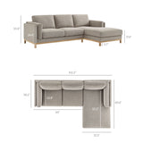 Roscoe Right-Facing Fabric Sectional Sofa with Chaise by Modway