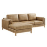 Roscoe Left-Facing Vegan Leather Sectional Sofa with Chaise