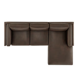 Roscoe Right-Facing Vegan Leather Sectional Sofa with Chaise by Modway