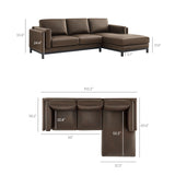 Roscoe Right-Facing Vegan Leather Sectional Sofa with Chaise by Modway