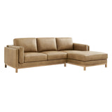 Roscoe Right-Facing Vegan Leather Sectional Sofa with Chaise by Modway