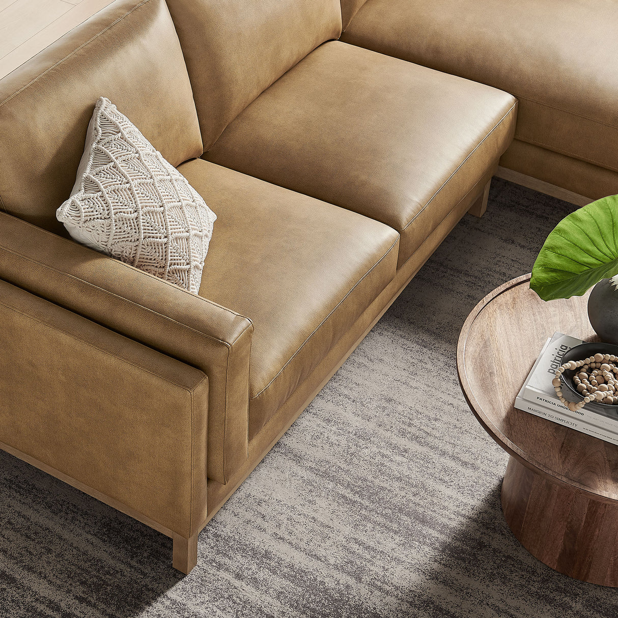 Roscoe Right-Facing Vegan Leather Sectional Sofa with Chaise by Modway