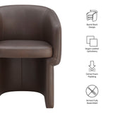 Verity Barrel Back Vegan Leather Dining Chair by Modway