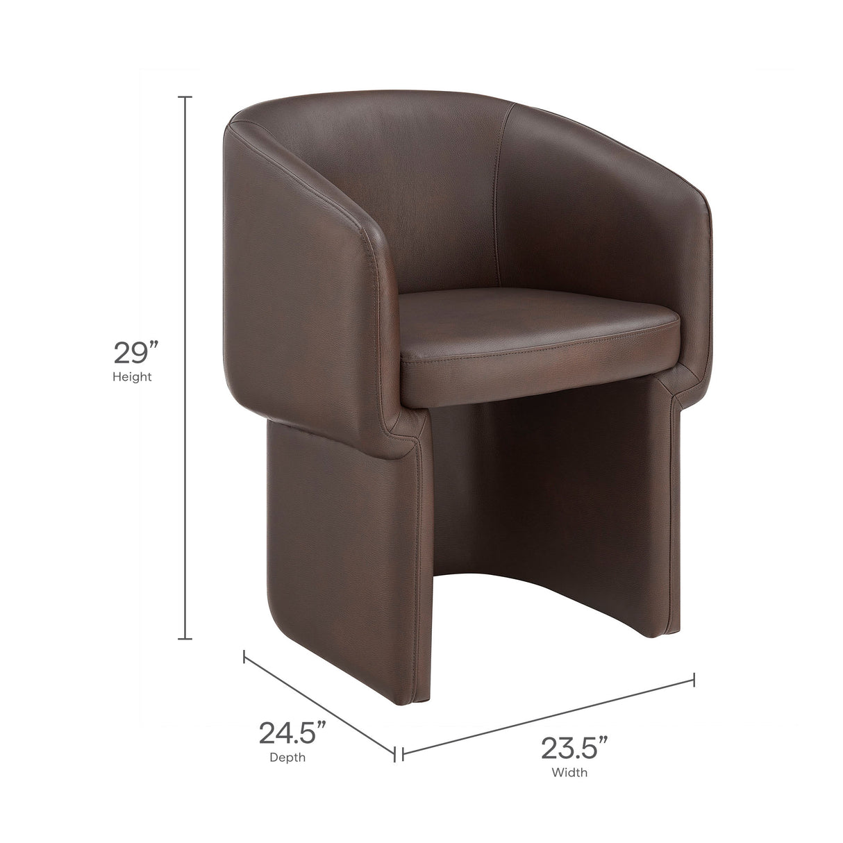 Verity Barrel Back Vegan Leather Dining Chair by Modway