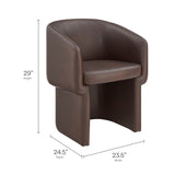 Verity Barrel Back Vegan Leather Dining Chair by Modway