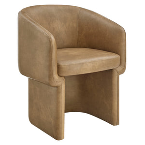 Verity Barrel Back Vegan Leather Dining Chair by Modway