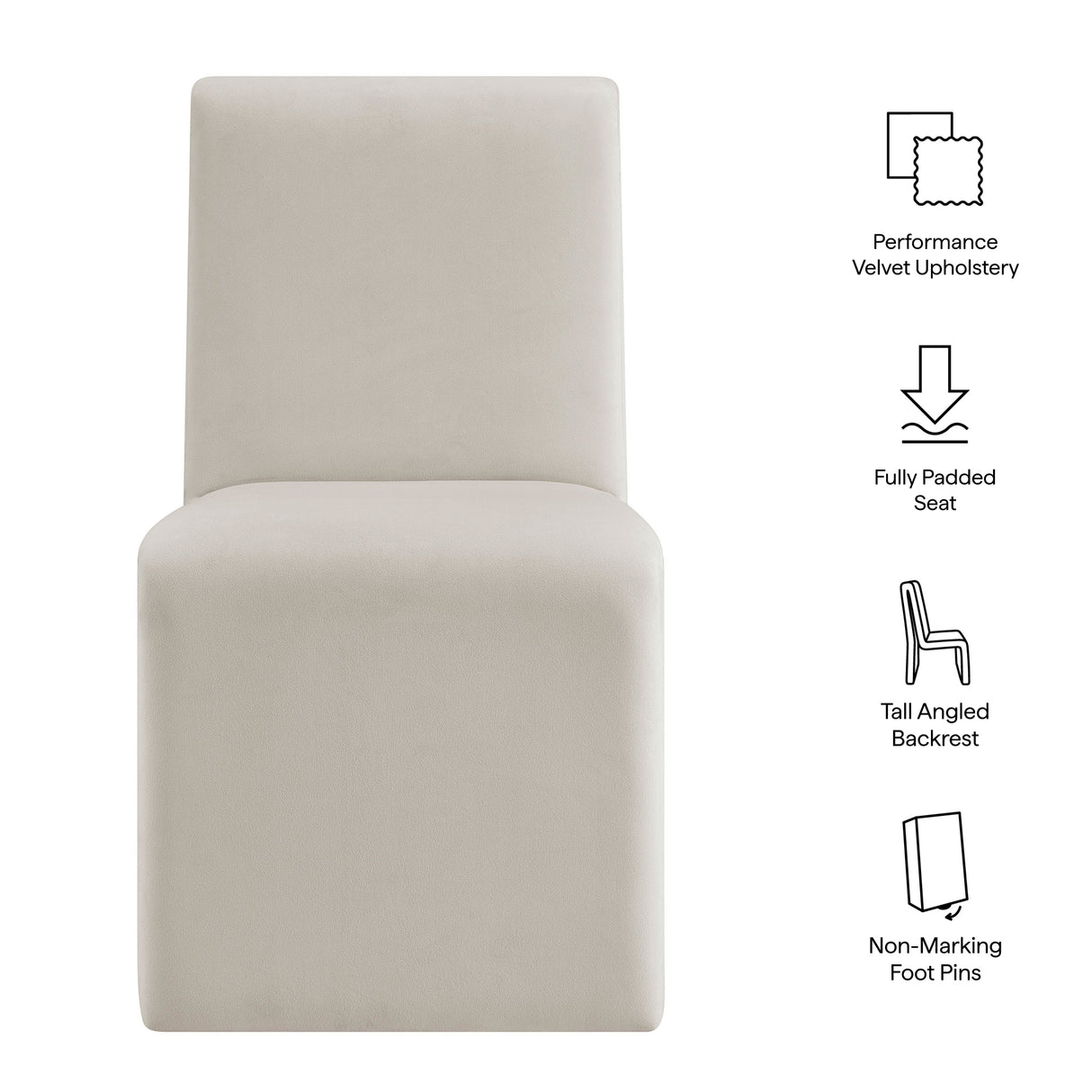 Emory Upholstered Performance Velvet Dining Side Chair