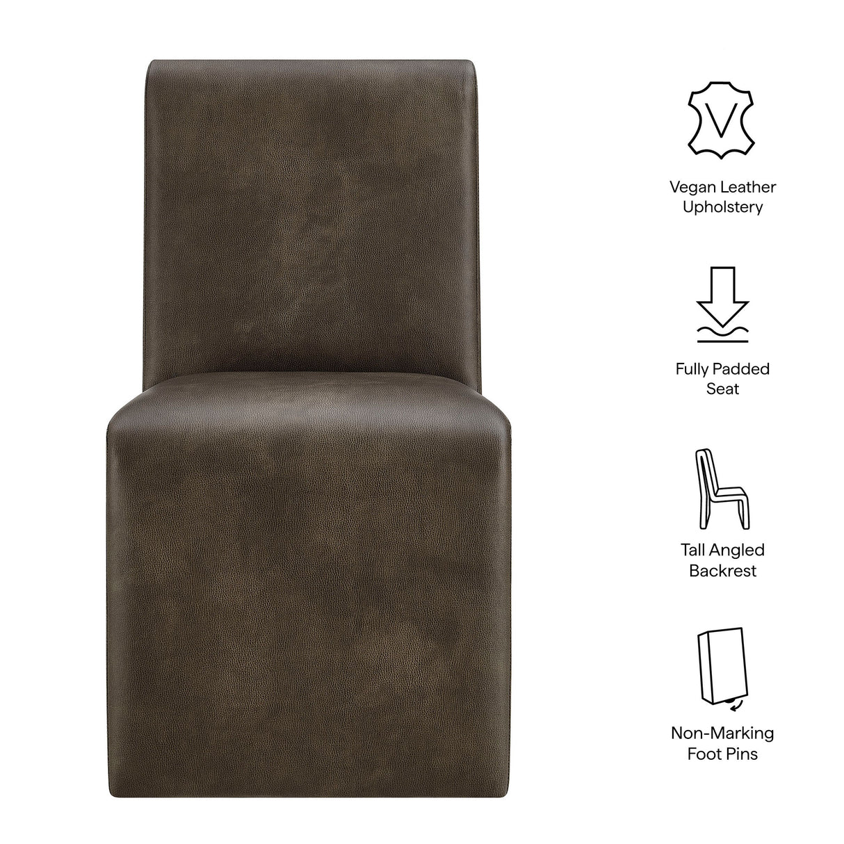 Emory Vegan Leather Dining Side Chair by Modway