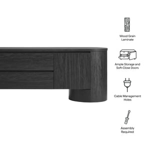 Duval 71 Inch Oval TV Cabinet by Modway